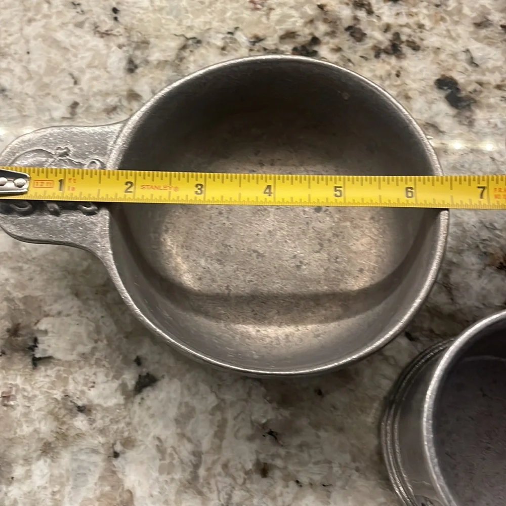 Vintage Carson Pewter Kids Bowl and Mug‎ with Bears